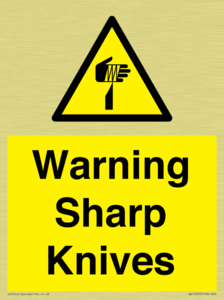 Warning Sharp Knives